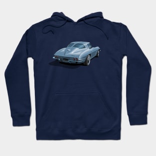 1963 Corvette in light blue Hoodie